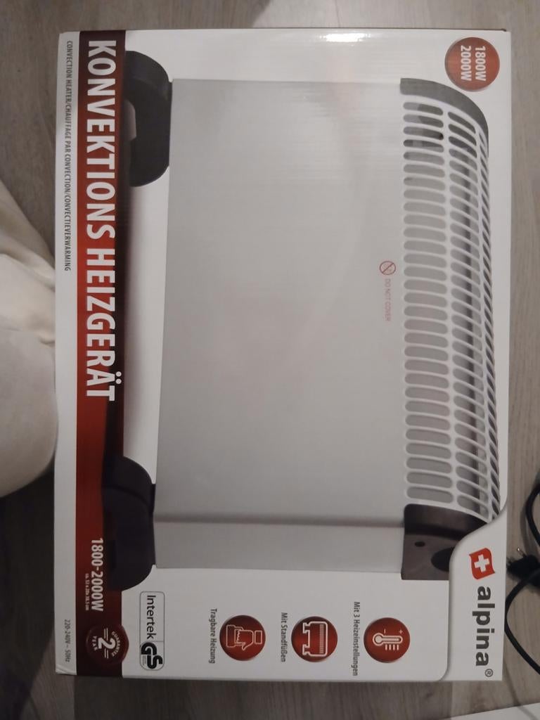 Alpina Convectie Kachel 1800-2000W, Doe-het-zelf en Verbouw, Verwarming en Radiatoren, Ophalen of Verzenden