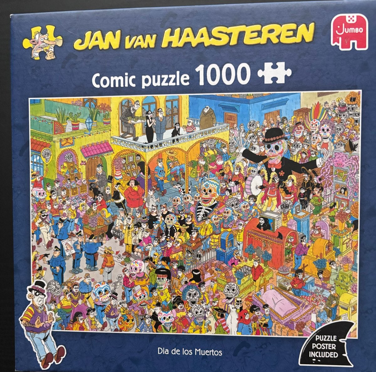 Jan van Haasteren Dia de los Muertos Puzzel 1000 stukjes, Ophalen, 500 t/m 1500 stukjes, Zo goed als nieuw, Legpuzzel