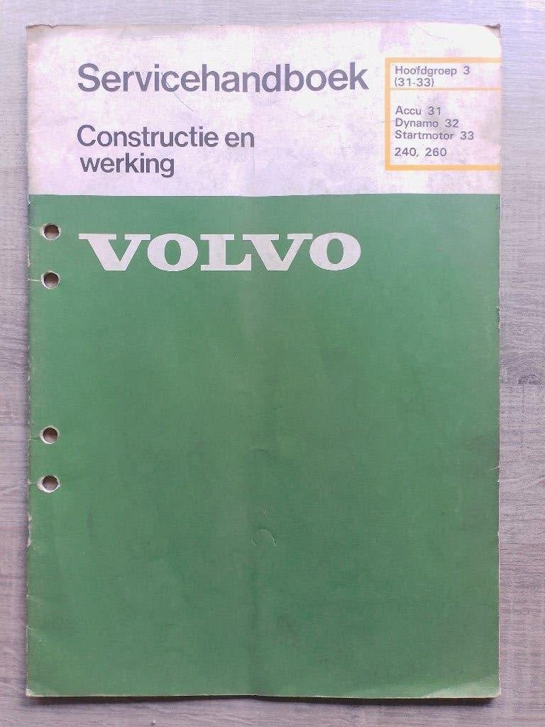 Volvo 240 260 dealer werkplaatsboek Accu dynamo Startmotor, Ophalen of Verzenden, Gelezen, Volvo