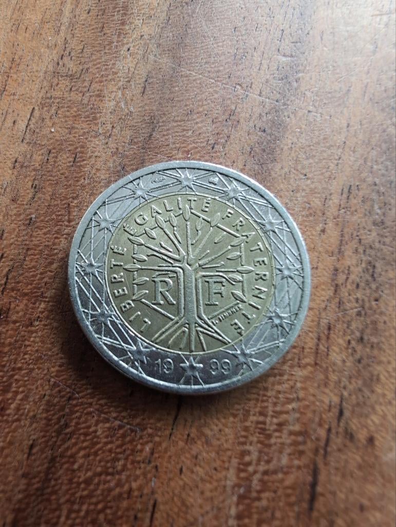 2 Euro - RF 1999 Liberté Égalité Fraternité, Postzegels en Munten, Munten | Europa | Euromunten, Ophalen of Verzenden, Frankrijk