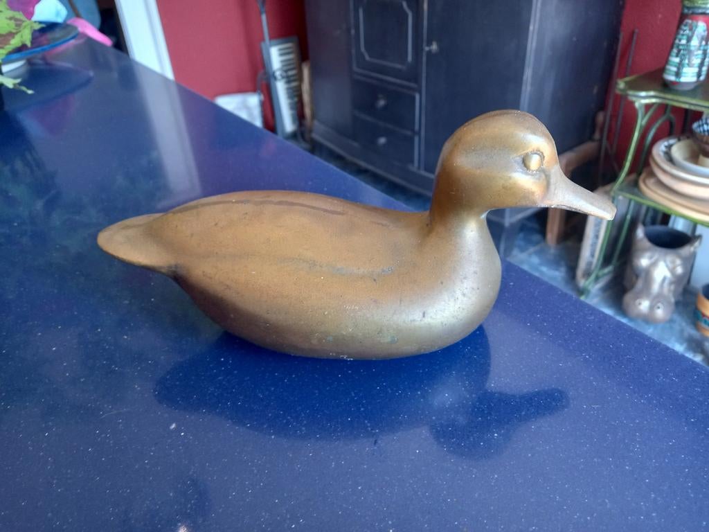Vintage koperen eend, Antiek en Kunst, Ophalen of Verzenden