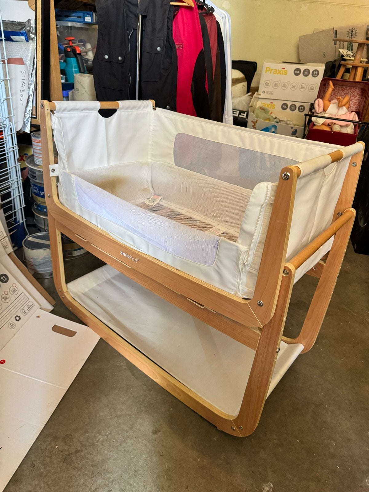 SnüzPod Co-Sleeper Wieg - Wit/Hout, Kinderen en Baby's, Babywiegjes en Ledikanten, Gebruikt, Wieg, Ophalen