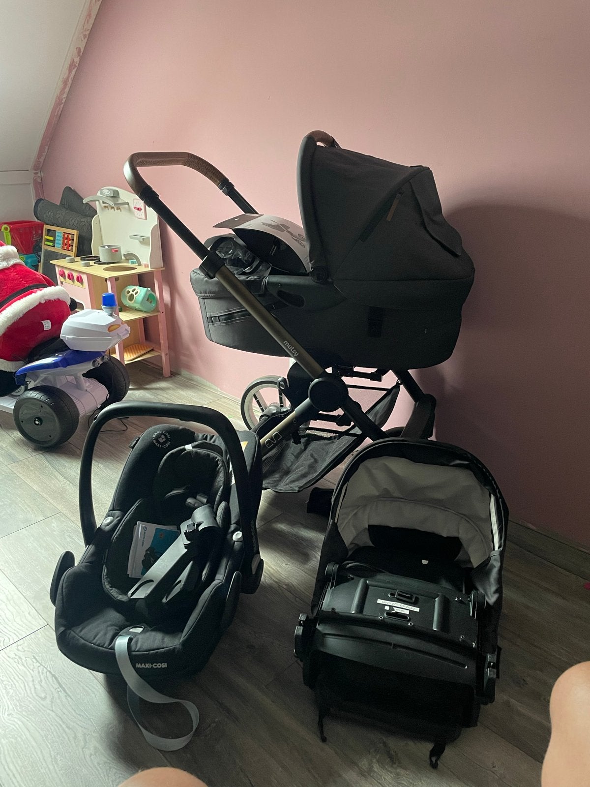 Mutsy 3-delige kinderwagen compleet met adapters, Gebruikt, Ophalen of Verzenden, Combiwagen, Mutsy
