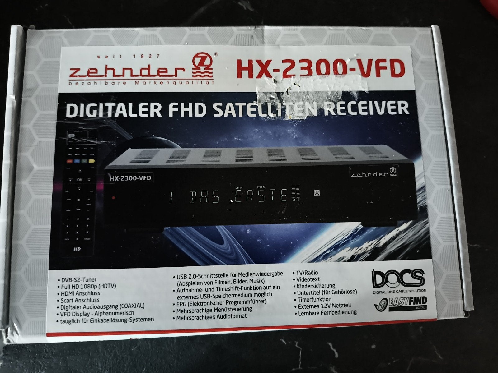 Zehnder HX-2300-VFD Digitale Full HD Satellietontvanger, Ophalen of Verzenden, Nieuw, Decoder