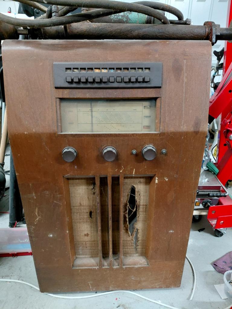 Oude buizen radio, restauratie project, Ophalen