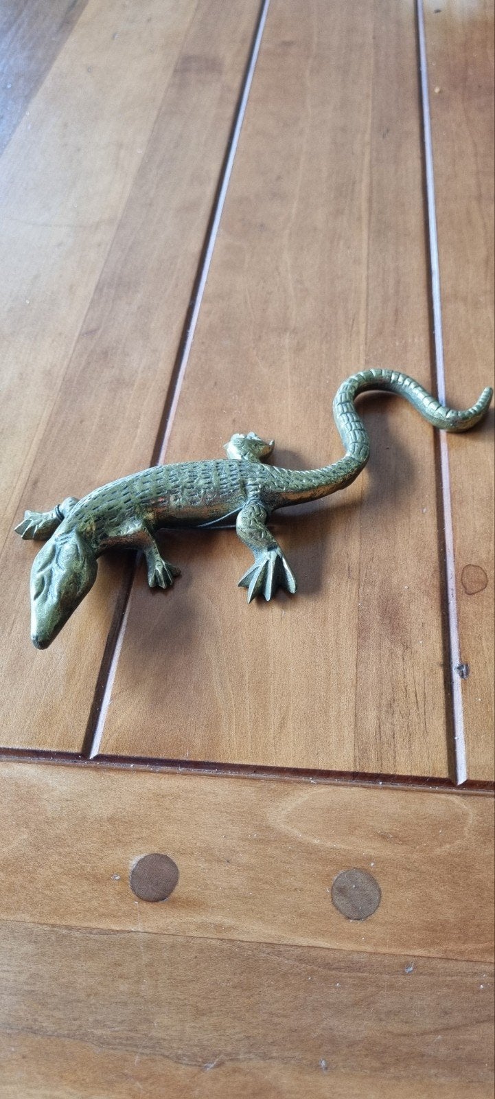 Vintage Krokodil/Alligator Beeldje van Brons, Ophalen of Verzenden