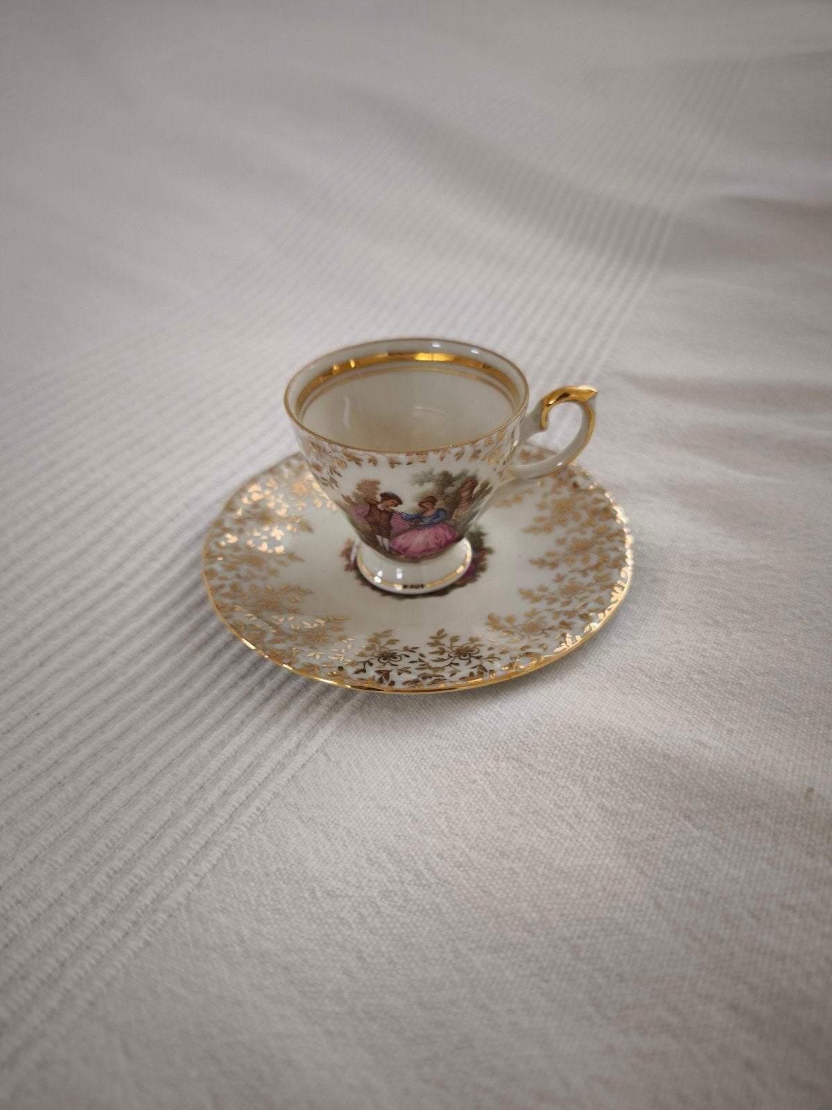 Vintage Kronester Bavaria Kop en Schotel - Goud Decor, Ophalen of Verzenden