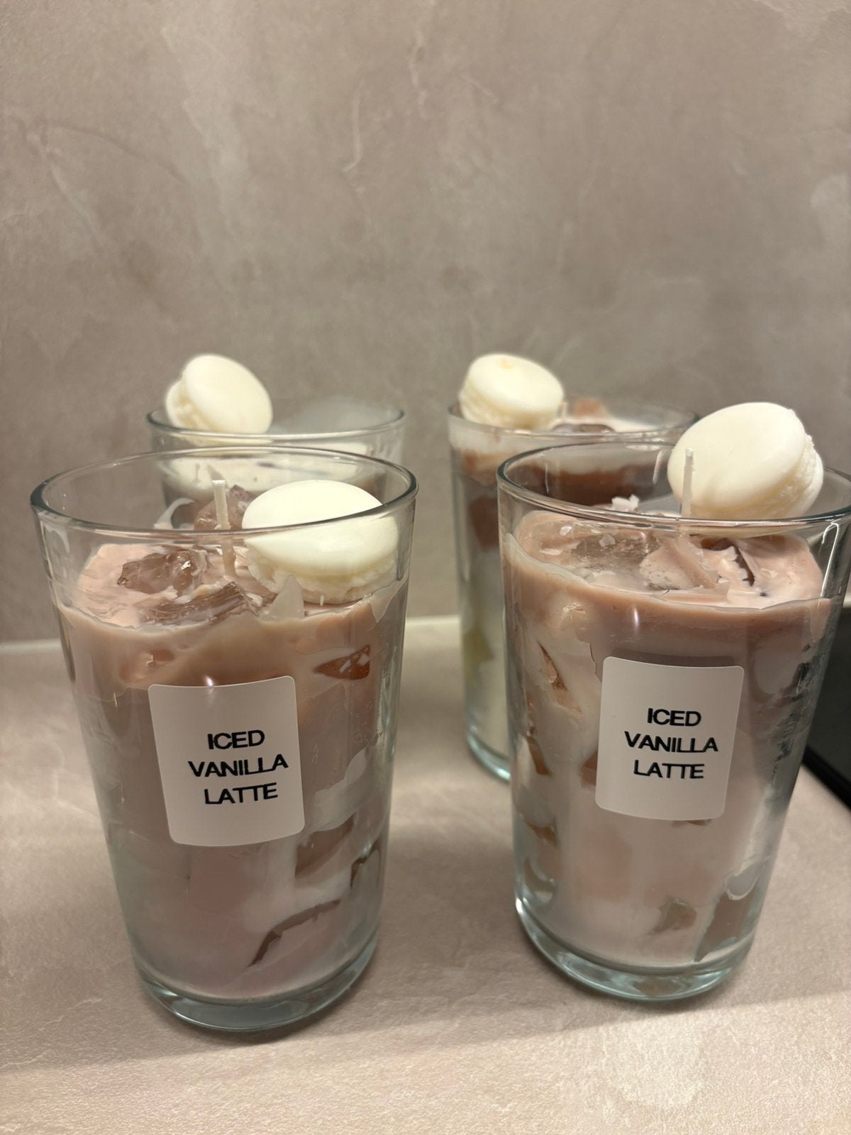Vanilla Ice Latte Kaars️, Huis en Inrichting, 8 cm, Nieuw, Ophalen of Verzenden, Glas