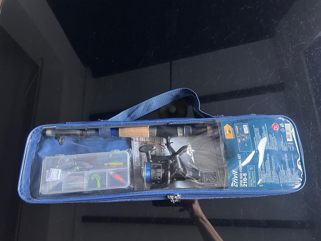 Crivit Spin Rod Fishing Set 210-5 - Complete Hengelset, Ophalen, Nieuw, Complete hengel
