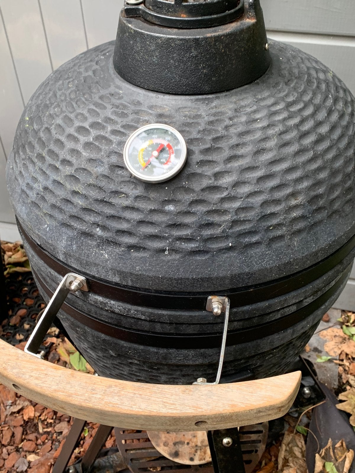 Grote  keramische Kamado bbq  op wielen ., Ophalen, Gebruikt