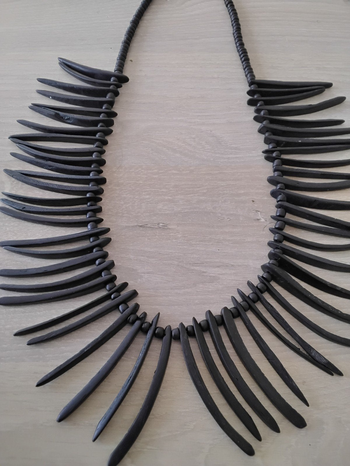 houten ketting kokos, Ophalen of Verzenden, Zo goed als nieuw, Zwart, Overige materialen