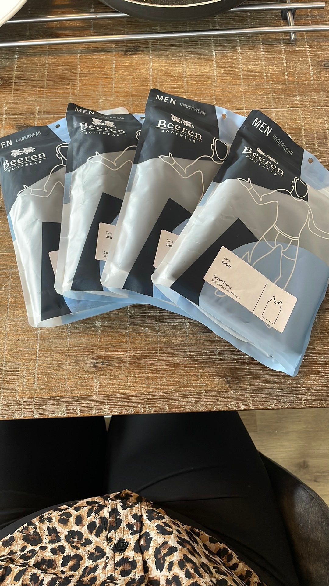 4 x Beeren singlet Siem zwart nieuw maat L, Kleding | Heren, Ondergoed, Ophalen of Verzenden, Zwart, Hemd
