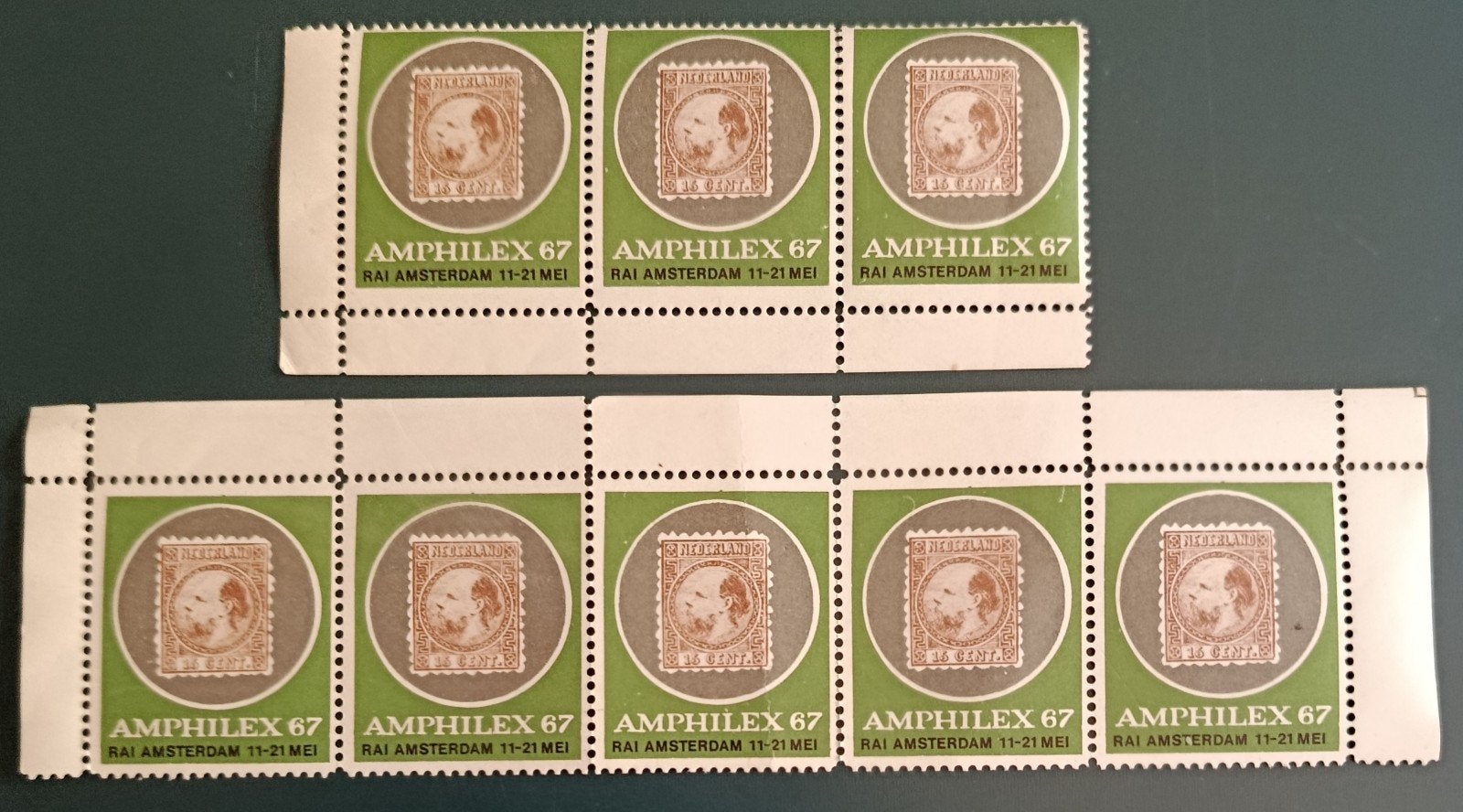 Amphilex 1967 - etiket zegels, Verzenden, Na 1940, Postfris