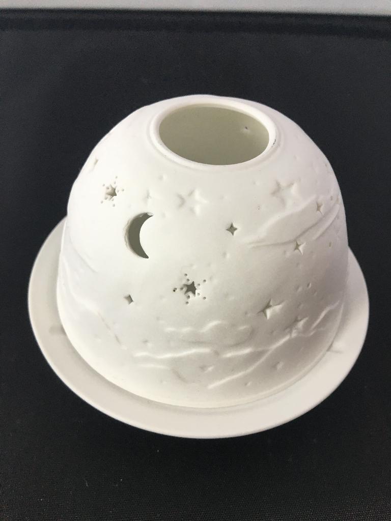 Wit porcelain waxinelichthouder, Overige materialen, Wit, Nieuw, Ophalen of Verzenden
