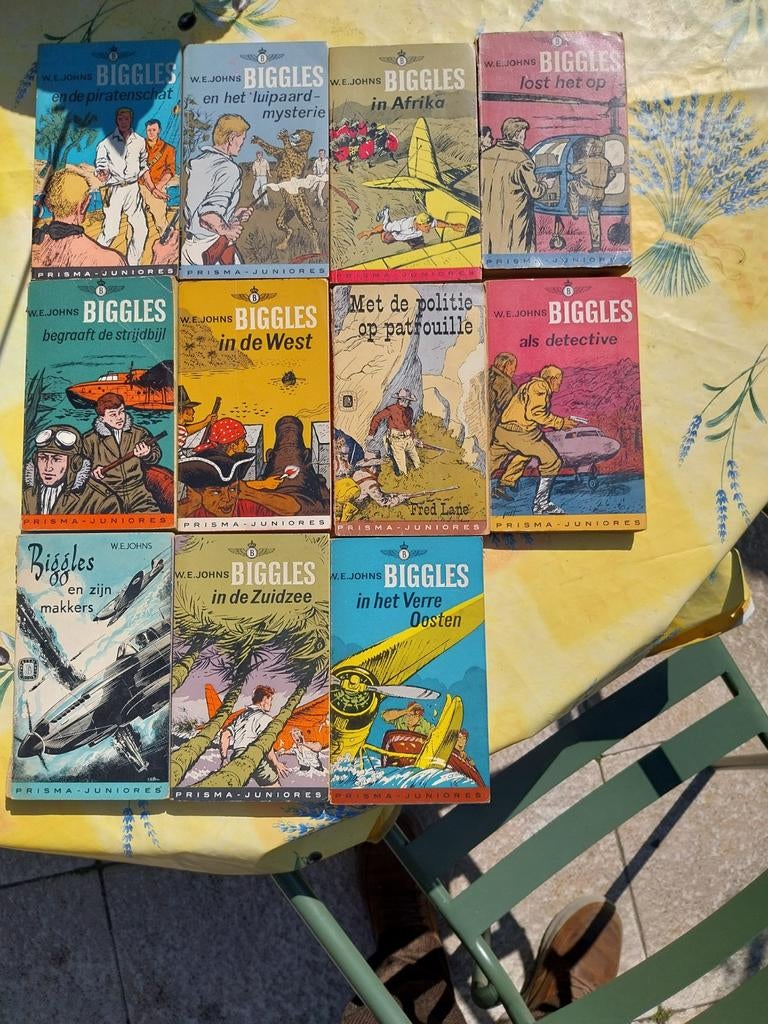 Biggles Boeken Collectie - 10 Prisma Juniores, Boeken, Ophalen of Verzenden, Gelezen, W.E. Johns, Fictie algemeen