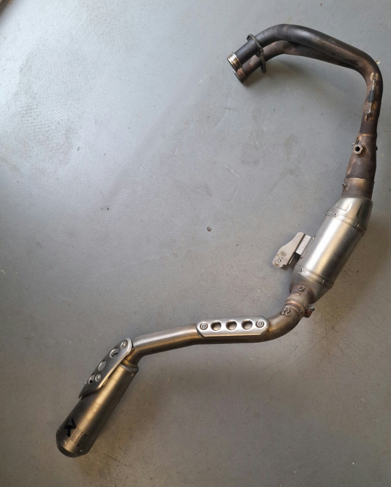 Akrapovic Yamaha XSR 700 high mount, Ophalen, Gebruikt