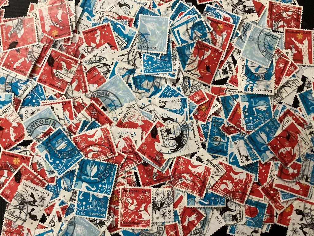2015, decemberzegels 3363-3372, zakje met 400 zegels, Postzegels en Munten, Verzenden, Na 1940, Gestempeld
