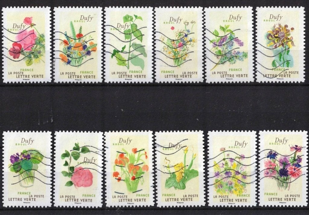Frankrijk, serie "bloemen" 2024-61, Verzenden, Gestempeld