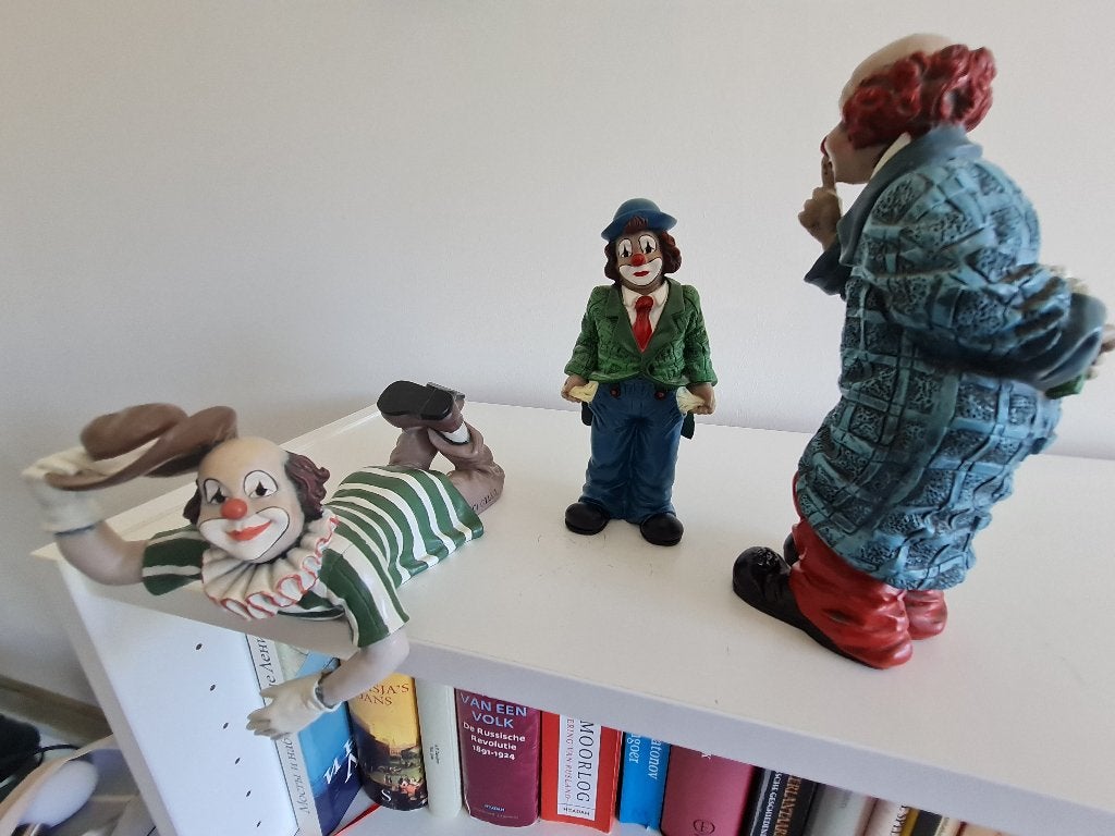 Clowns van keramiek - Set van drie, Ophalen, Zo goed als nieuw, Overige typen
