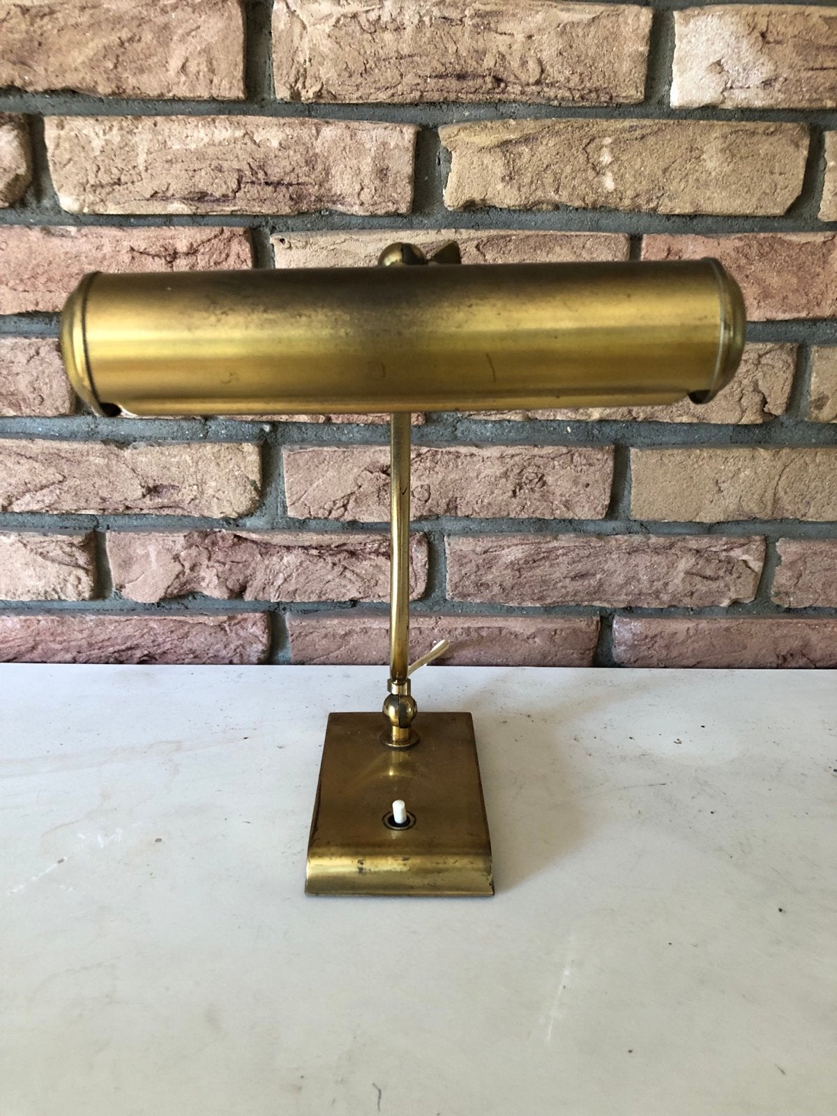 Vintage messing bureaulamp / pianolamp, Verzenden