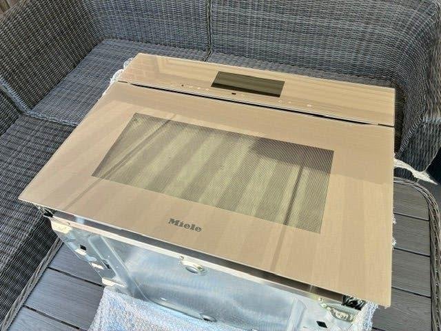 Miele H 7840 BMX Pearl Beige Compacte Oven met Magnetron, Witgoed en Apparatuur, Ovens, Ophalen, 45 tot 50 cm, Nieuw, Combi-oven
