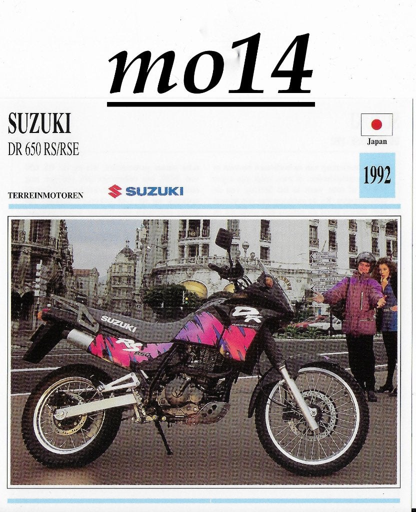 M14 motorkaart suzuki dr 650 rs/ rse, Ophalen of Verzenden, Zo goed als nieuw, Motoren