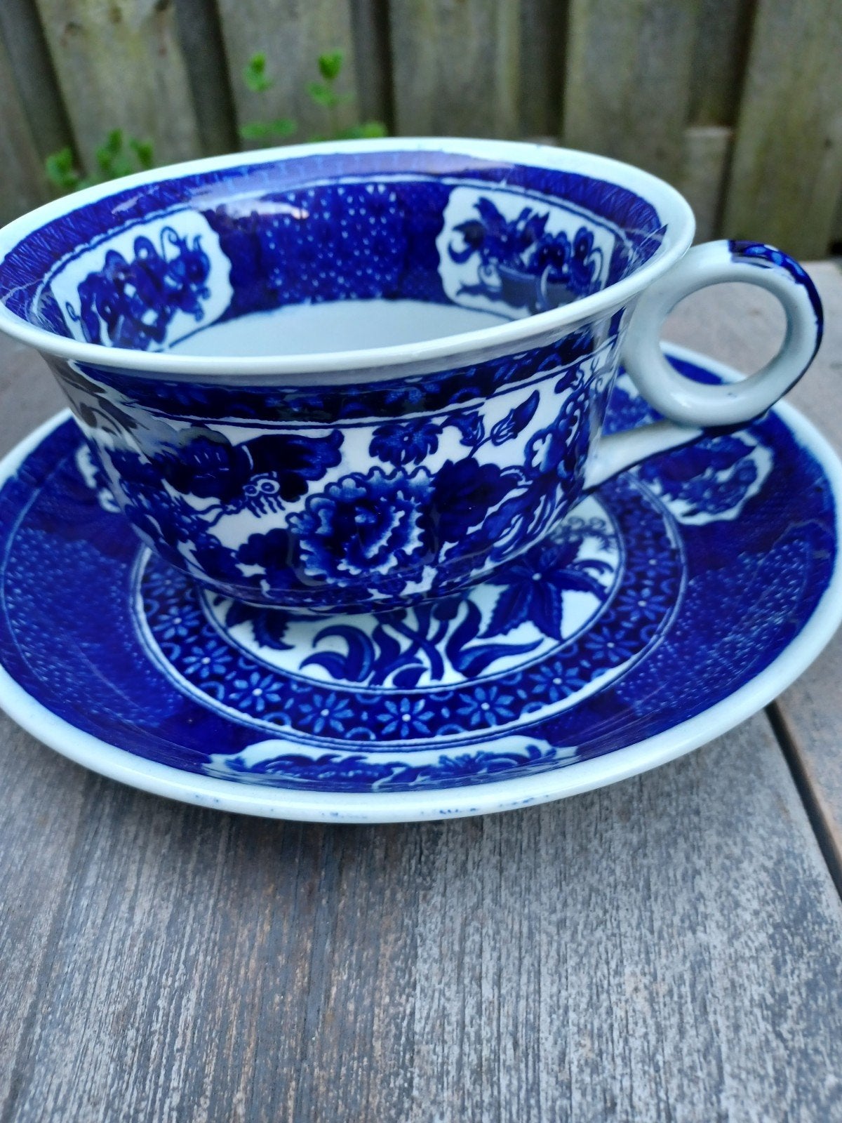 blauw-witte soepkom met schotel petrus regout, Ophalen of Verzenden