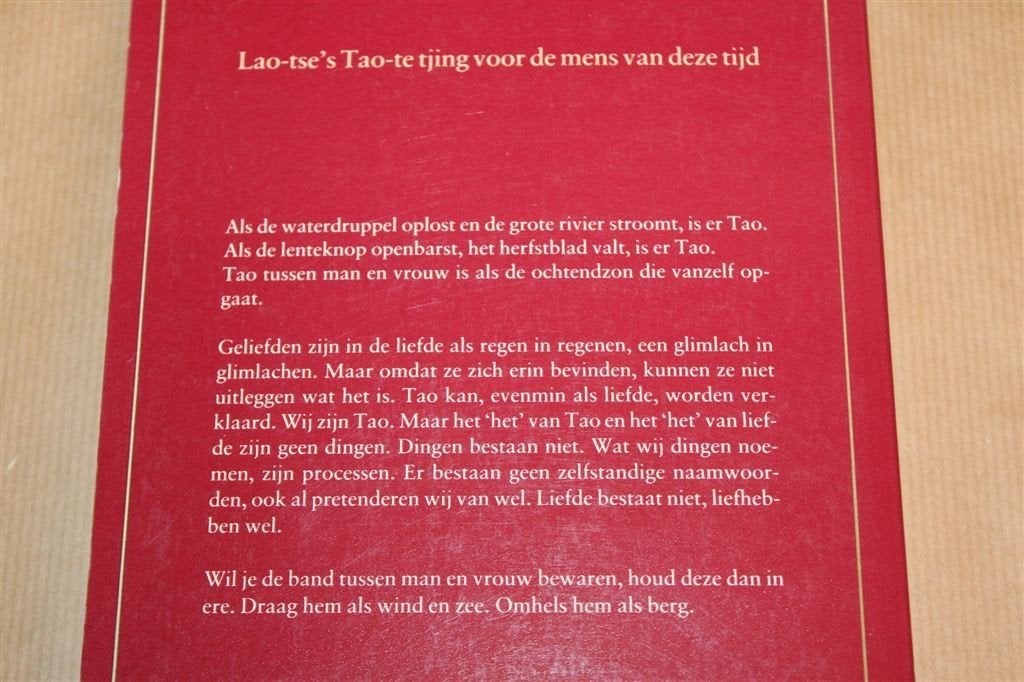 Tao van Relaties — Man en Vrouw in Balans, Boeken, Ophalen of Verzenden, Gelezen, Overige onderwerpen, Achtergrond en Informatie