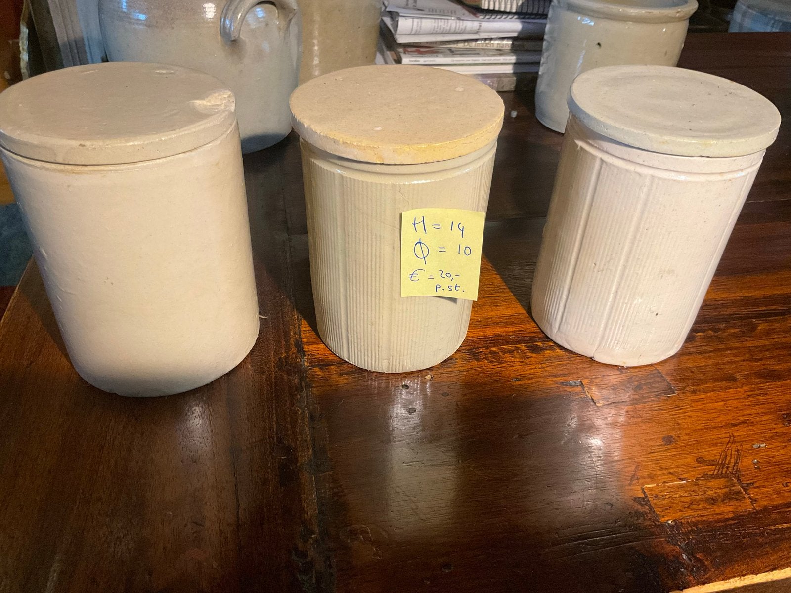 3 Antieke engelse marmelade potten mèt deksel, Ophalen of Verzenden