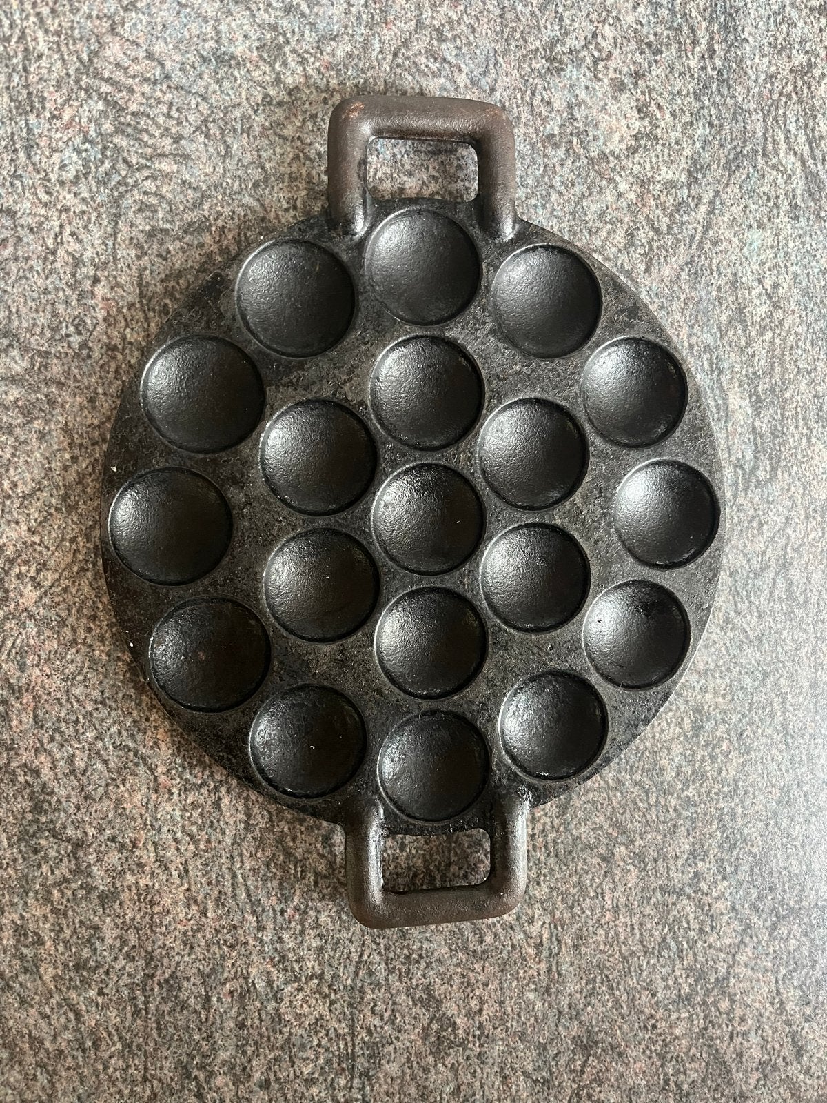 Koopmans gietijzeren poffertjespan, Ophalen, Zwart, Metaal, Overige merken