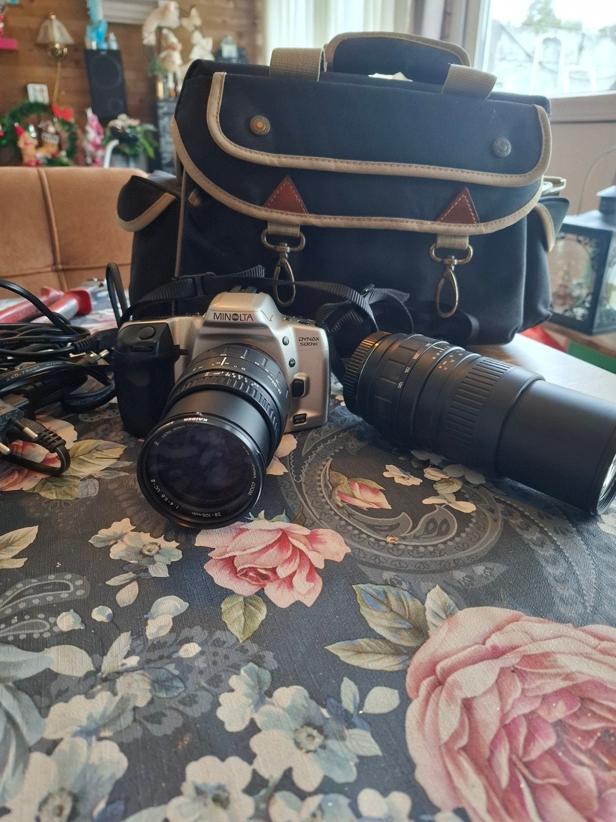 Minolta Dynax 500si Spiegelreflexcamera met 2 lenzen, Audio, Tv en Foto, Ophalen, Gebruikt, Spiegelreflex, Minolta