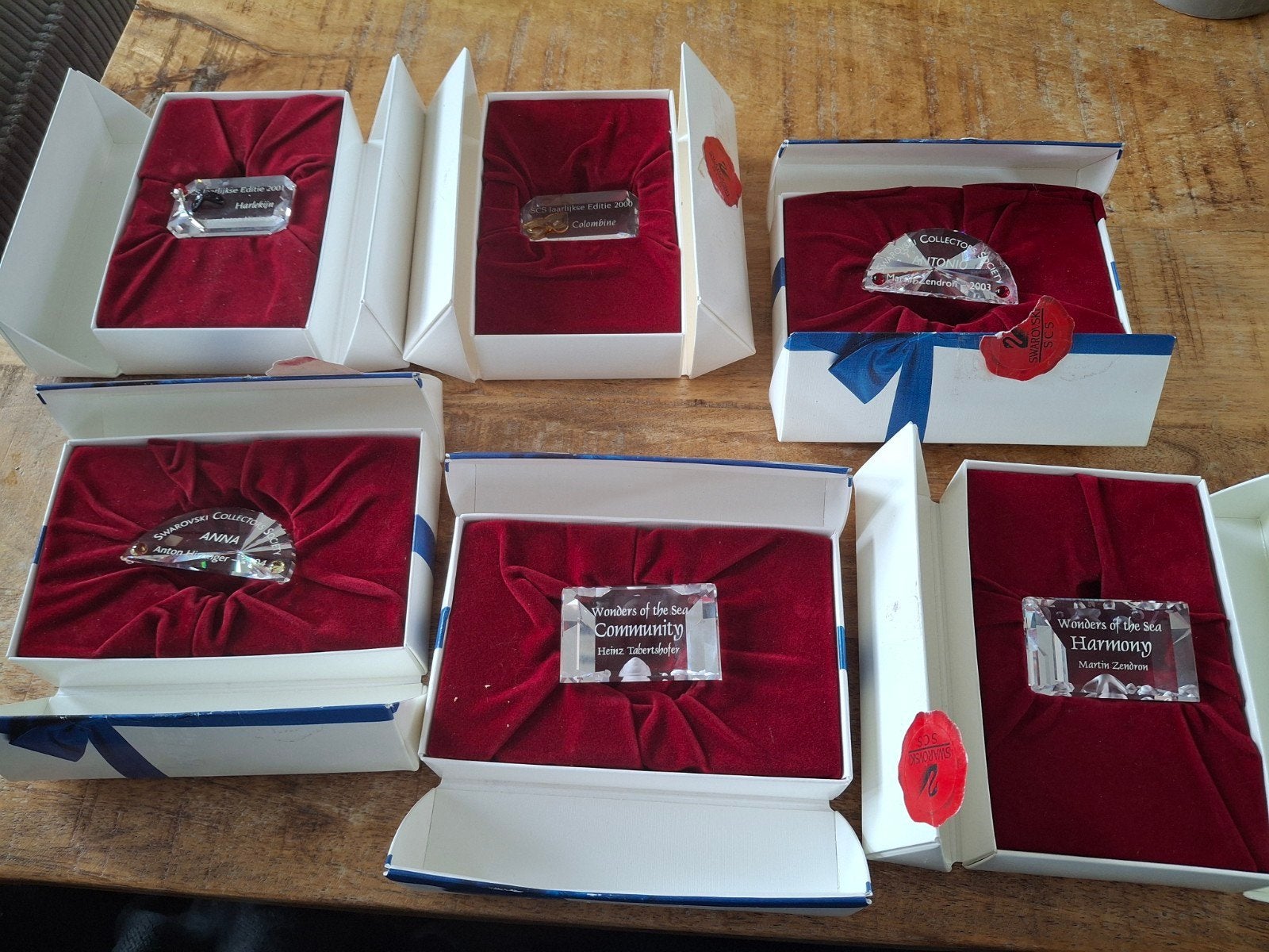 Swarovski. 6 Plaquettes, Ophalen, Zo goed als nieuw, Sieraad of Horloge