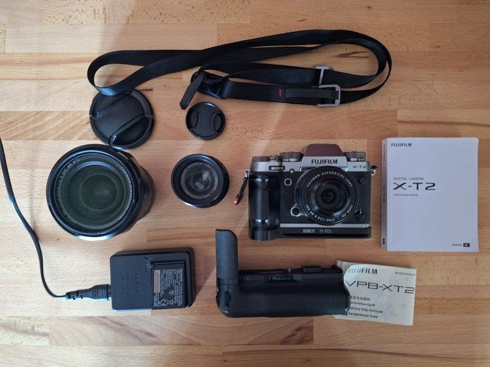 Fuji X t2 set. Zie beschrijving, Ophalen of Verzenden, Zo goed als nieuw, Fujifilm, 24 megapixels