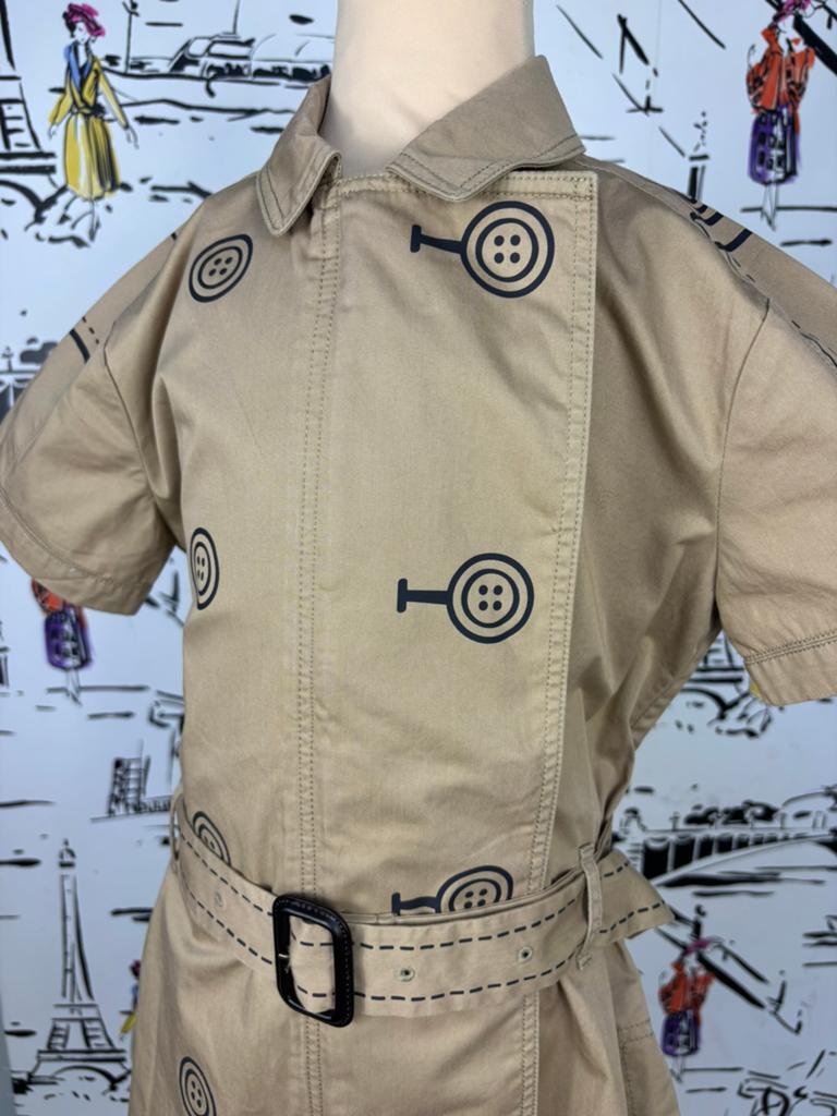 Burberry meisjes jumpsuit met trench print maat 10, Overige typen, Burberry, Customercare@burberry.com, Nieuw