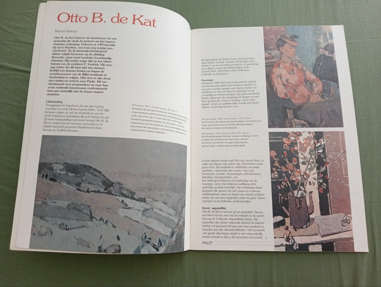 Palet en Tekenstift - 1991 Annemarie de Groot  Otto b de Kat, Ophalen of Verzenden, Zo goed als nieuw