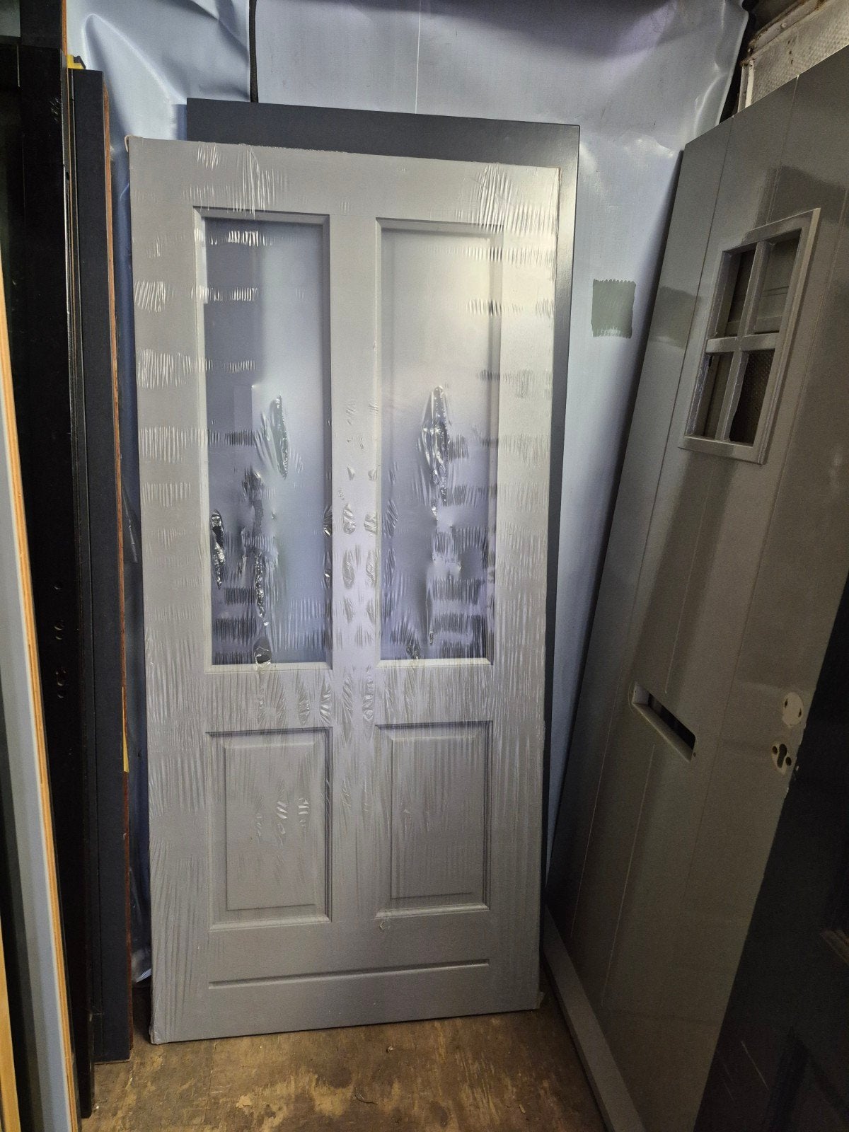93x201,5cm nieuwe Voordeur buitendeur hardhout grijs JH24, Doe-het-zelf en Verbouw, Ophalen, 80 tot 100 cm, ., Nieuw