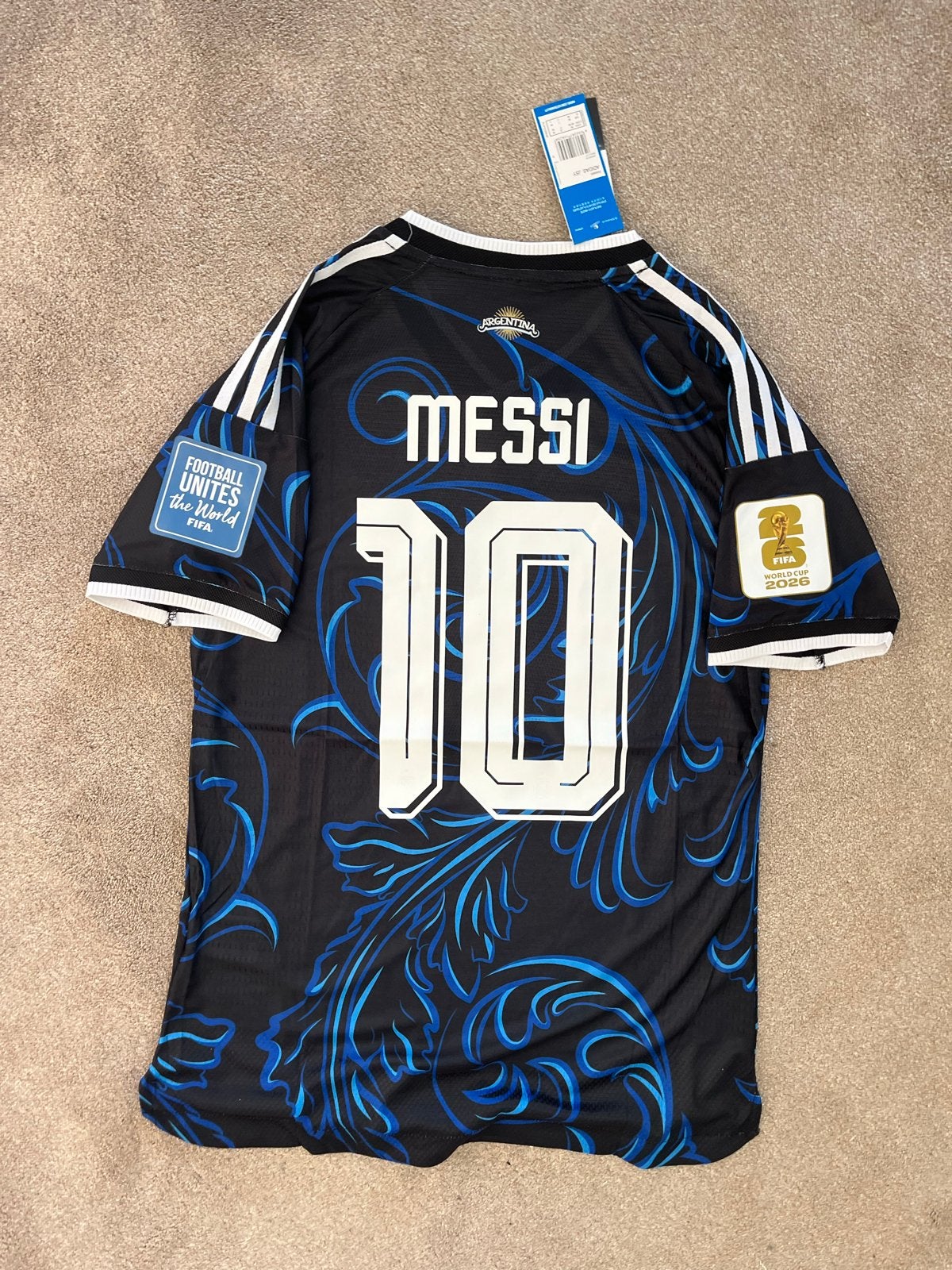 Adidas Messi Argentinië uitShirt WK 2026 Zwart Maat M, Maat M, Ophalen of Verzenden, Nieuw, Shirt