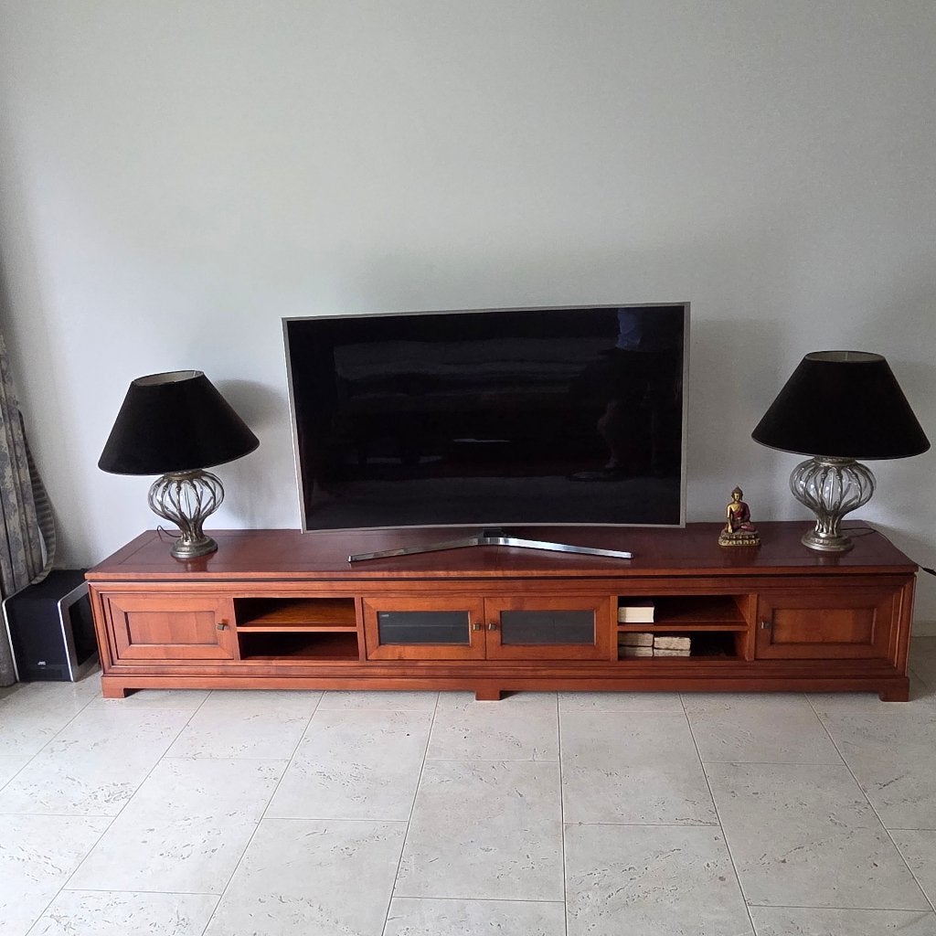 Klassiek Dressoir Kersenhout, Ophalen, Glas, Klassiek Dressoir Kersenhout, Met deur(en)