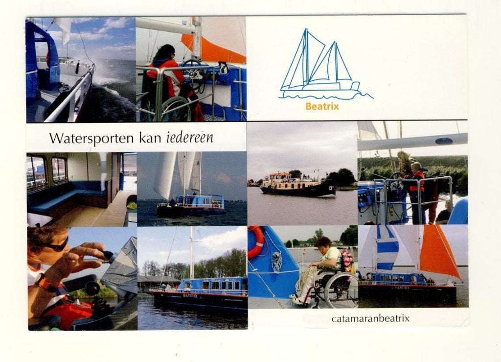 kaart - catamaran Beatrix, Ophalen, Zo goed als nieuw, Kaart, Foto of Prent