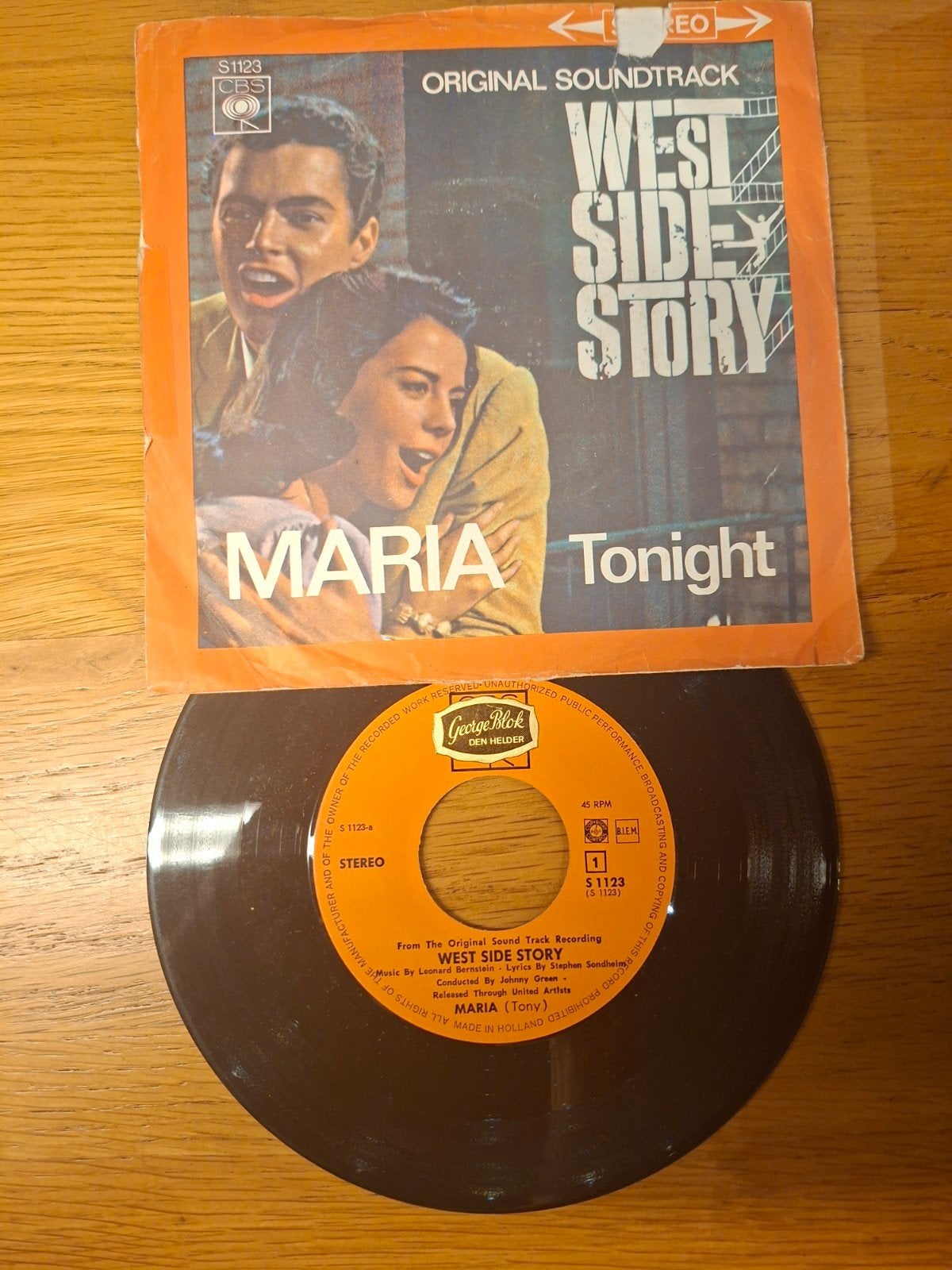 West Side Story - Maria / Tonight (Original Soundtrack), Gebruikt, Filmmuziek en Soundtracks, 7 inch, Ophalen of Verzenden