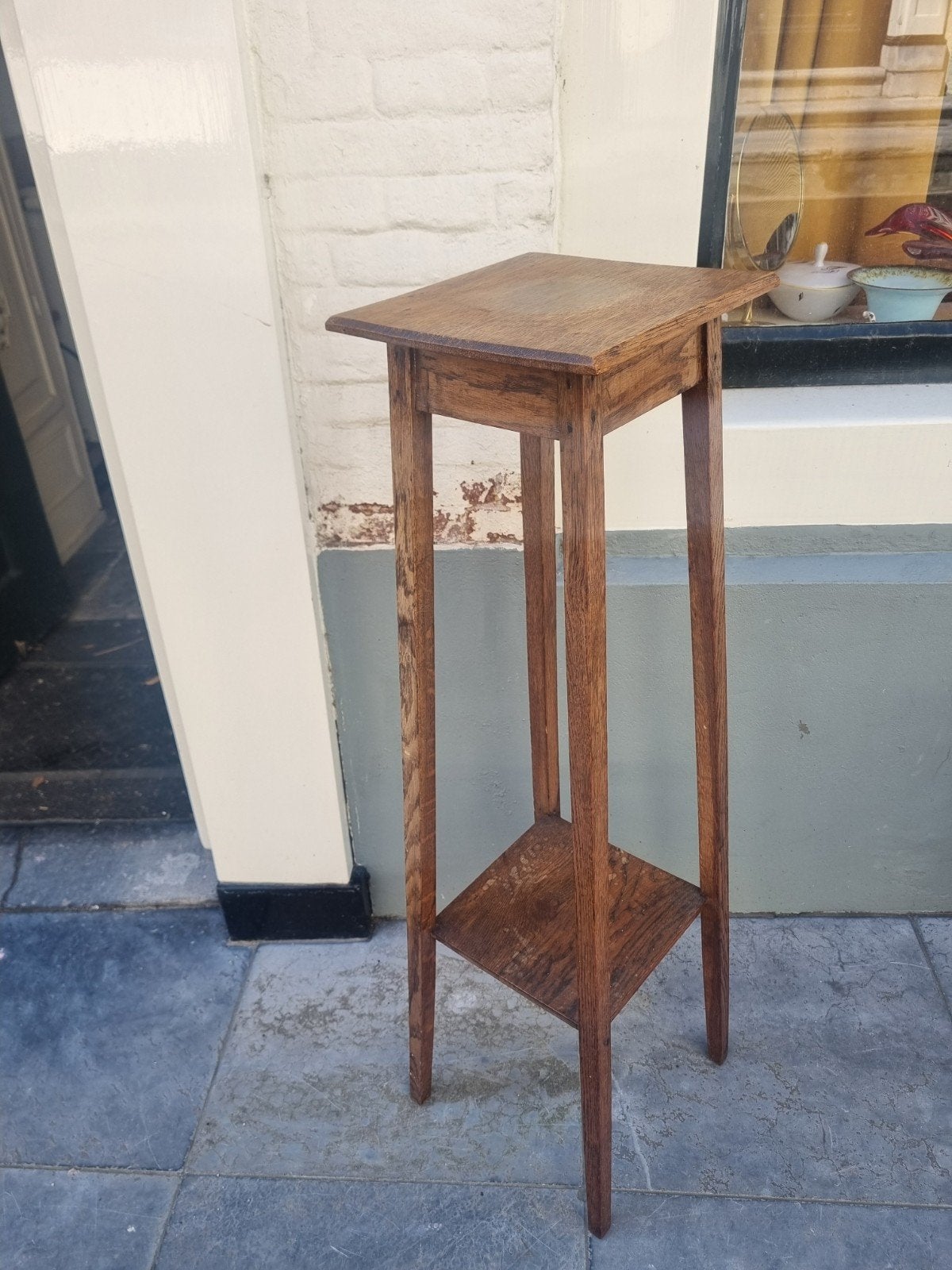 Art Deco Plantentafeltje van Massief Hout - Vintage, Ophalen