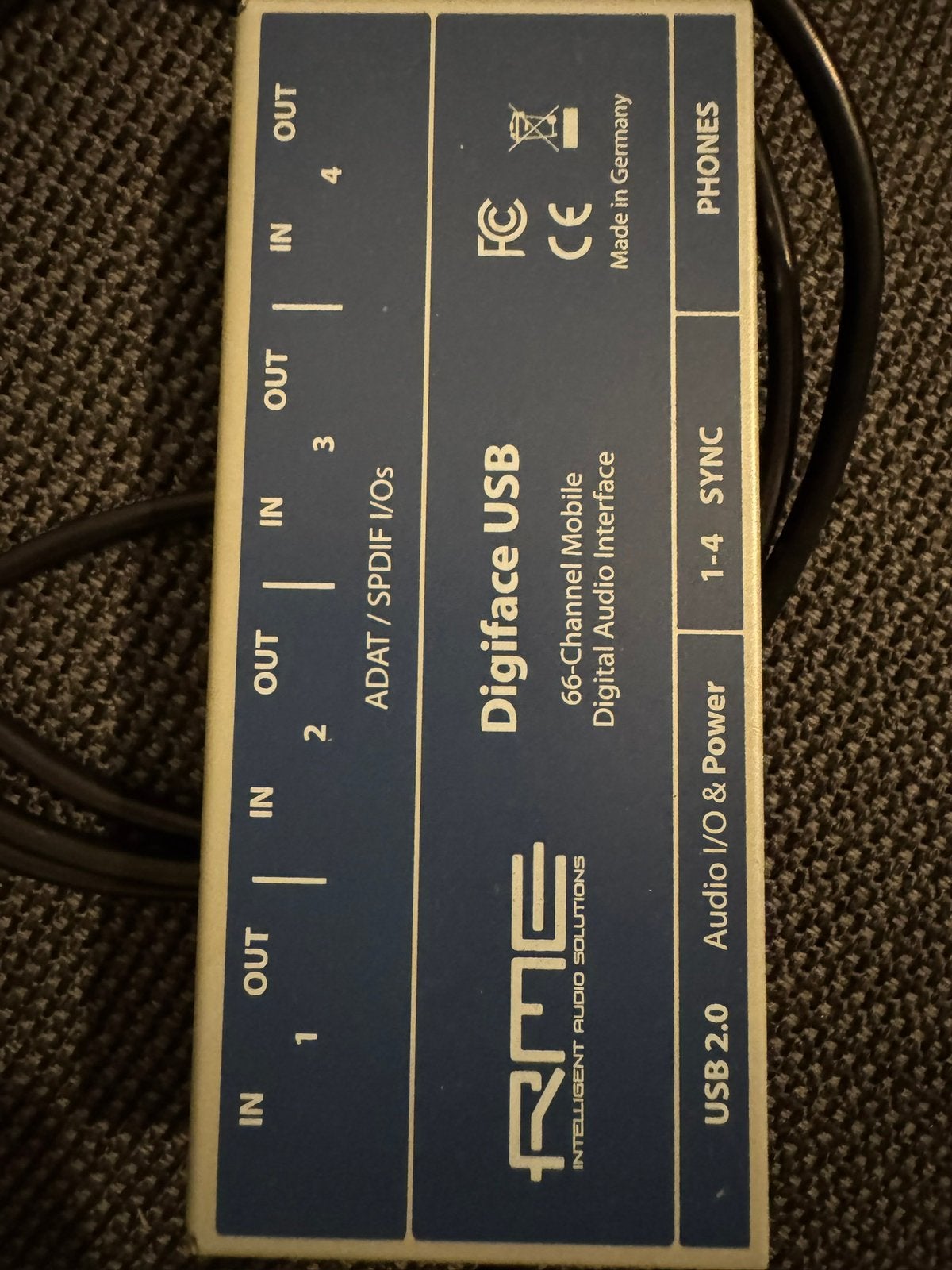 RME Digiface USB (ADAT/SPDIF), Audio, Tv en Foto, Professionele Audio-, Tv- en Video-apparatuur, Zo goed als nieuw, Audio, Ophalen of Verzenden