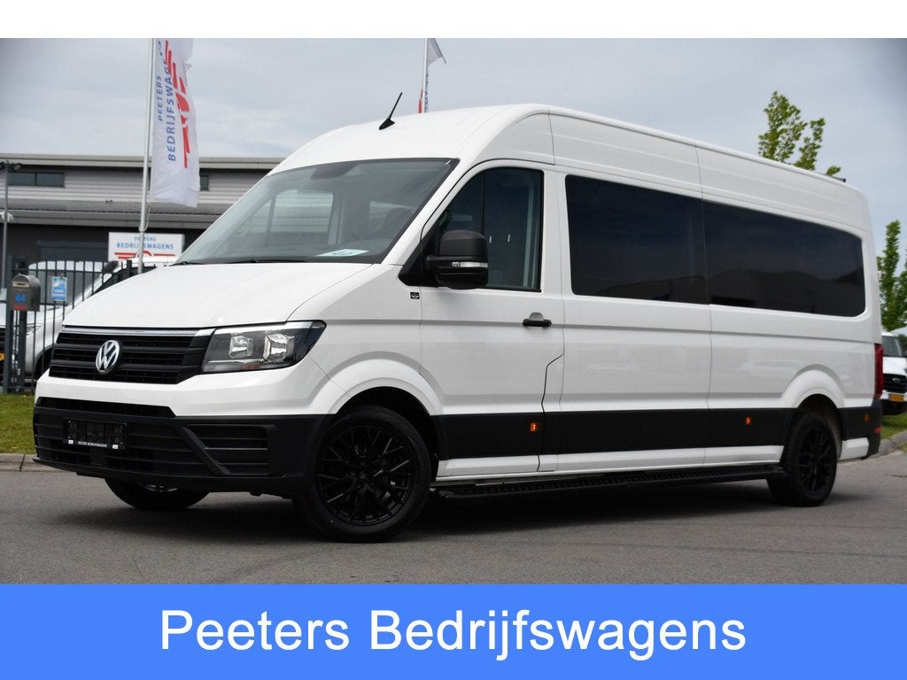Volkswagen Crafter 35 2.0 TDI L4H3 DC PB Edition Cruise, Car, Auto's, Bestelauto's, Stof, Gebruikt, Euro 6, 4 cilinders