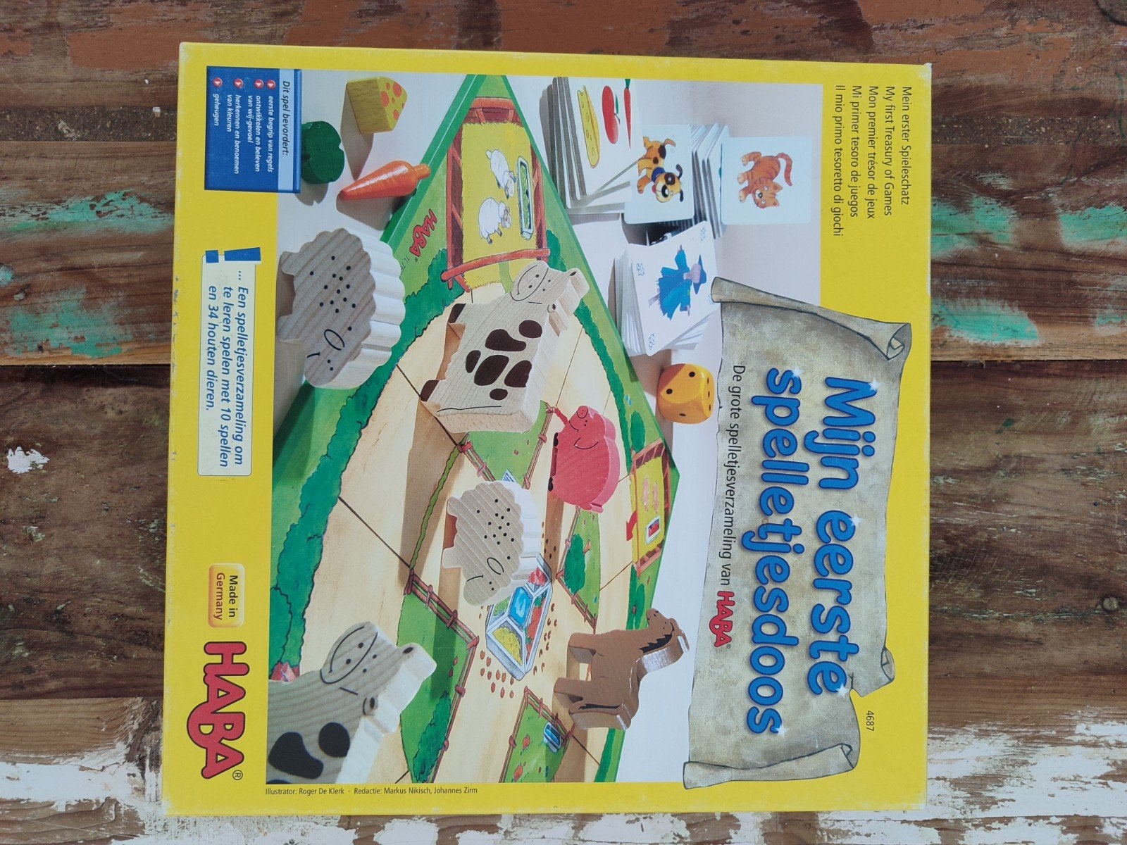 HABA Mijn Eerste Spelletjesdoos - Complete Spelcollectie, Hobby en Vrije tijd, Gezelschapsspellen | Bordspellen, Een of twee spelers