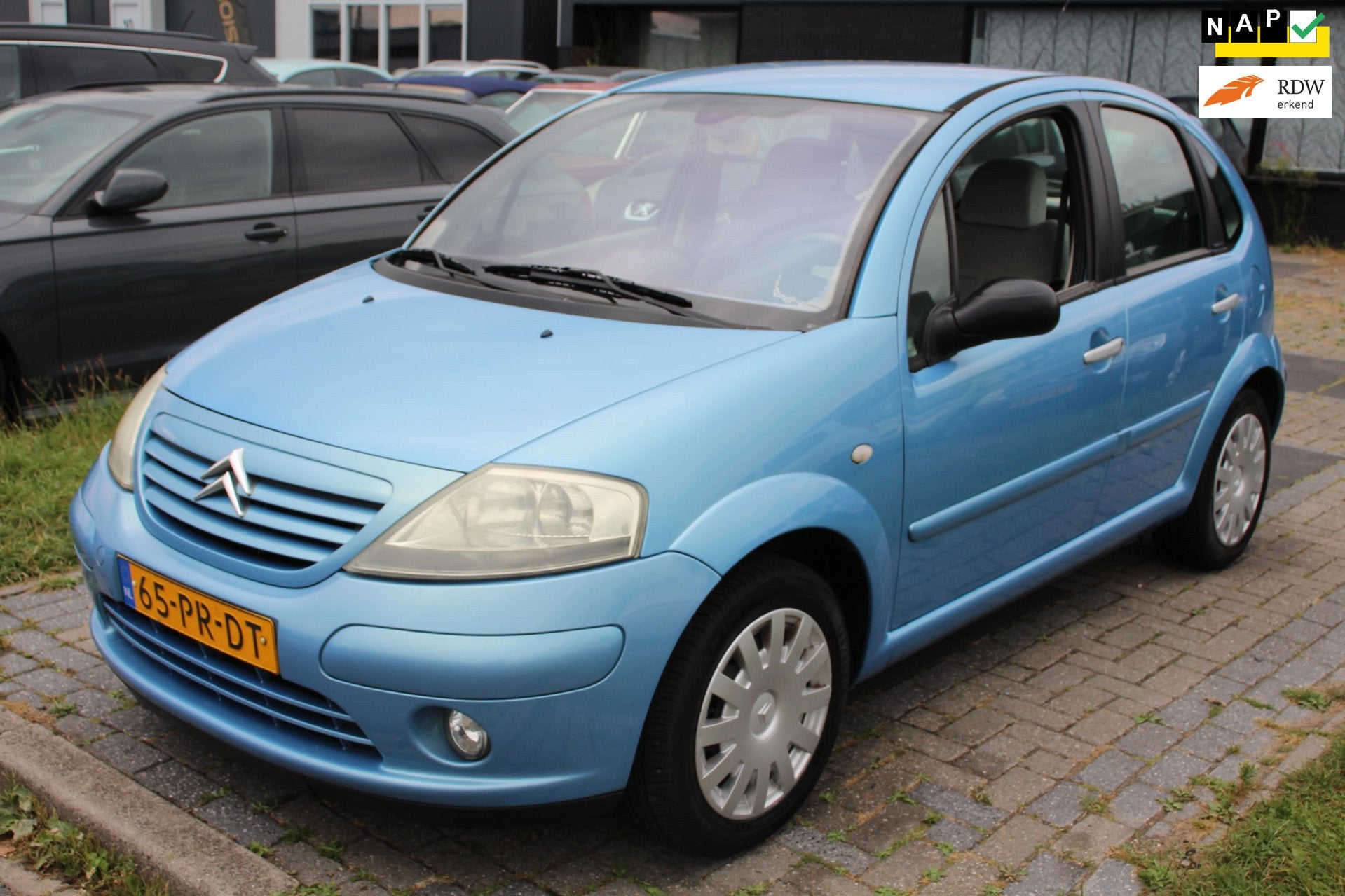 Citroen C3 1.4i Exclusive 5-Deurs Ijskoude Climate Cruise 17, Voorwielaandrijving, Stof, Zwart, Blauw