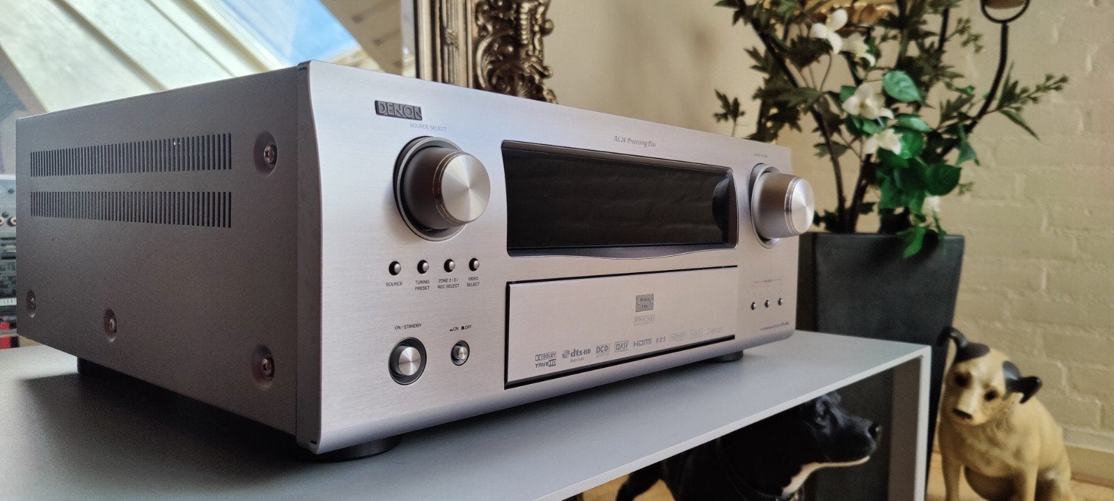 Denon AVR-3808 Receiver - Brushed Silver (complete)., Denon, Ophalen of Verzenden, Zo goed als nieuw, 120 watt of meer