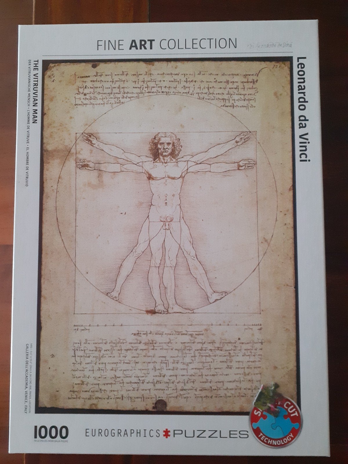 The vitruvian man (Smart Cut puzzel), Ophalen of Verzenden, 500 t/m 1500 stukjes, Zo goed als nieuw, Legpuzzel