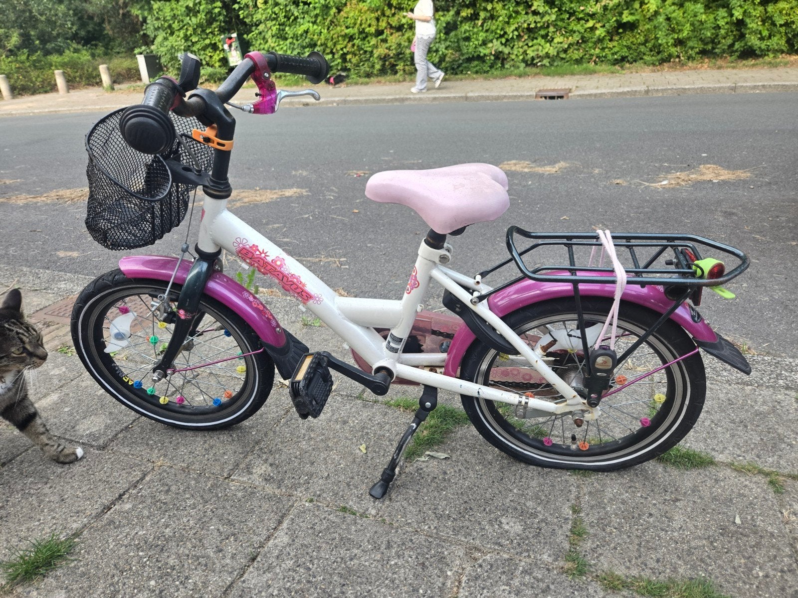 Kinderfiets 16 inch met mandje en bagagedrager, Ophalen