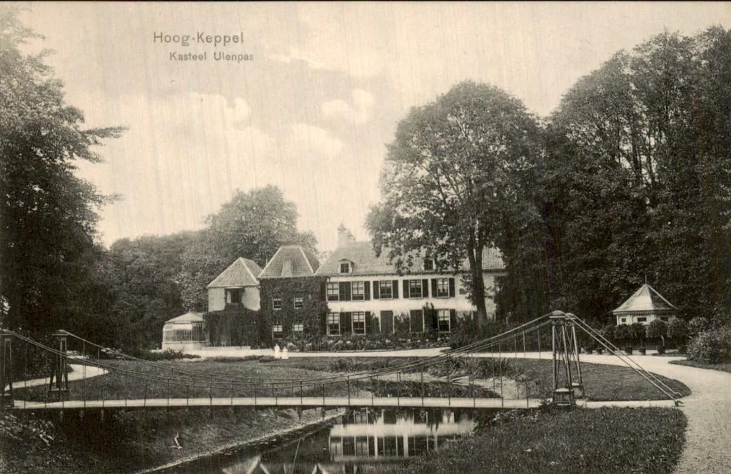 Hoog-Keppel - Kasteel Ulenpas - Voorgezicht met brug, Ophalen of Verzenden, Voor 1920, Ongelopen, Gelderland