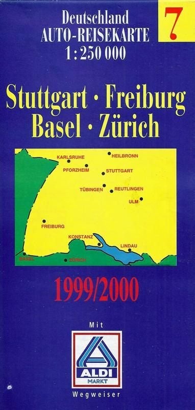 Pl61 aldi plattegrond stuttgart freiburg basel 1999-2000, 2000 tot heden, Ophalen of Verzenden, Nederland, Landkaart